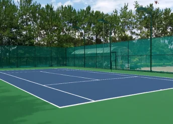 Sơn 4 lớp sân tennis Có Cao Su chống nứt POLYURETHANHE TOPTENNIS trên ciment